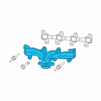 OEM Jeep Grand Cherokee Exhaust Manifold Diagram - 53013598AB