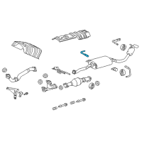 OEM 2011 Lexus RX350 Bracket, Exhaust Pipe NO.1 Support, Lower Diagram - 17573-31030