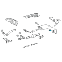 OEM 2014 Lexus RX350 Damper, Exhaust Pipe Diagram - 17581-74080