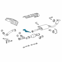 OEM 2015 Lexus RX350 Bracket, Exhaust Pipe NO.1 Support Diagram - 17572-31090