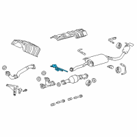 OEM 2012 Lexus RX350 Bracket, Exhaust Pipe NO.1 Support Diagram - 17572-31090