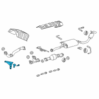 OEM 2013 Lexus RX350 Bracket, Exhaust Pipe Support, NO.1 Diagram - 17571-31220