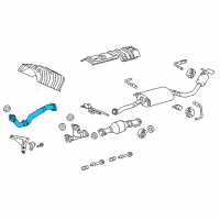 OEM 2010 Lexus RX350 Front Exhaust Pipe Assembly Diagram - 17410-0P230