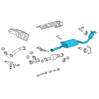 OEM 2011 Lexus RX350 Exhaust Tail Pipe Assembly Diagram - 17430-0P181