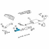 OEM 2013 Lexus RX350 Front Exhaust Pipe Sub-Assembly No.3 Diagram - 17403-0P070