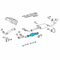OEM 2012 Lexus RX350 Center Exhaust Pipe Assembly Diagram - 17420-0P290