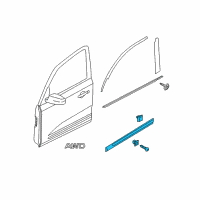 OEM 2011 Kia Sorento GARNISH Assembly-Front Door S Diagram - 877222P000