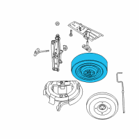 OEM 2003 Dodge Caravan Spare Wheel Diagram - 4743334AA