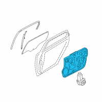 OEM 2010 Hyundai Azera Rear Left-Hand Door Module Panel Assembly Diagram - 83471-3L000