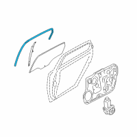 OEM 2010 Hyundai Azera Run Assembly-Rear Door Window Glass LH Diagram - 83530-3L000