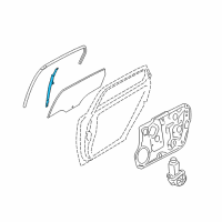 OEM 2011 Hyundai Azera Run&Channel-Rear Door Delta Lower, LH Diagram - 83535-3L000