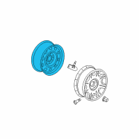 OEM Dodge Magnum Black Steel Wheel Diagram - 4895425AE