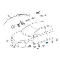 OEM Toyota Venza Side Sensor Diagram - 89831-0E070