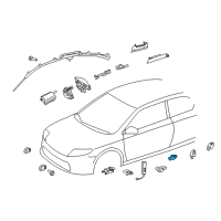 OEM 2012 Scion iQ Side Sensor Diagram - 89831-0E070