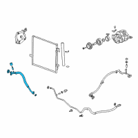 OEM 2009 GMC Canyon Rear AC Hose Diagram - 20816380