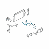 OEM 2007 Ford Escape Front AC Hose Diagram - 6M6Z-19837-AA