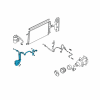 OEM Mercury Rear AC Hose Diagram - 6M6Z-19D850-AB