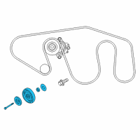 OEM 2014 Infiniti QX80 Pulley Assy-Idler Diagram - 11925-7S00B