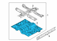 OEM Hyundai Tucson PANEL ASSY-CENTER FLOOR Diagram - 65101-CW000