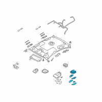 OEM 2011 Hyundai Genesis Room Lamp Assembly Diagram - 92870-3M500-TX