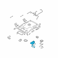 OEM 2011 Hyundai Genesis Overhead Console Lamp Assembly Diagram - 92810-3M500-V2