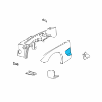 OEM 1998 Chevrolet Corvette Body Side Molding Diagram - 19151278