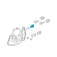 OEM 2007 Honda Fit Socket (T10W) Diagram - 33513-SJD-003