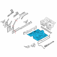 OEM 2007 Ford Mustang Front Floor Pan Diagram - AR3Z-6311135-A