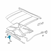 OEM 1999 GMC Jimmy Latch, Hood Secondary Diagram - 15039095