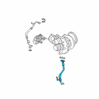 OEM 2016 BMW M6 Gran Coupe Exhaust Turbocharger Oil Return Line Diagram - 11-42-7-844-986