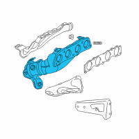 OEM Pontiac Vibe Engine Exhaust Manifold Diagram - 19185676