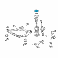 OEM 2017 Lexus ES350 Front Suspension Support Sub-Assembly Diagram - 48609-06270