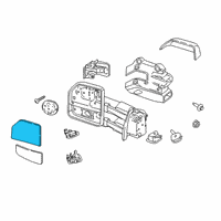 OEM 2022 Ford F-150 Mirror Glass Diagram - LC3Z-17K707-A