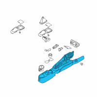 OEM 2009 Kia Rio5 Console Assembly-Floor Diagram - 846101G101XI