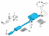 OEM 2022 Kia Carnival MUFFLER COMPLETE-CEN Diagram - 28600R0120