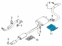 OEM 2022 Kia Carnival Panel-Heat Protector Diagram - 28795R0100