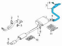 OEM 2022 Kia Carnival MUFFLER ASSY-REAR Diagram - 28710R0100