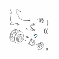 OEM BMW X5 Brake Pad Sensor, Rear Diagram - 34-35-1-165-580