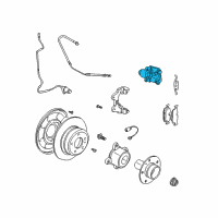 OEM BMW X5 Brake Caliper Rear Right Diagram - 34-21-6-768-444