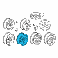 OEM 2010 Saturn Outlook Wheel Rim Kit, Aluminum Diagram - 19152211