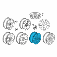 OEM 2016 GMC Acadia Wheel, Alloy Diagram - 23115711