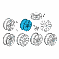 OEM GMC Acadia Wheel, Alloy Diagram - 9596177