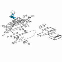 OEM 2017 Chevrolet Camaro Trunk Lamp Diagram - 13503059