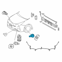 OEM 2016 Toyota Prius Park Sensor Diagram - 89341-58070-D0