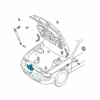 OEM 2002 Infiniti I35 Hood Lock Male Assembly Diagram - 65601-3Y10A