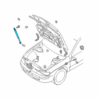 OEM 2001 Infiniti I30 Stay Assy-Hood Diagram - 65470-2Y010