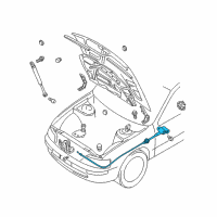 OEM 2000 Nissan Maxima Cable Assembly-Hood Lock Diagram - 65621-2Y90A