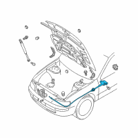 OEM Infiniti I35 Hood Lock Control Cable Assembly Diagram - 65621-2Y90A