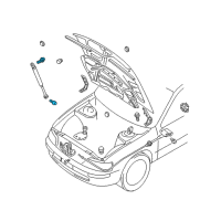 OEM 2003 Nissan Murano Stud-Ball Back Door Stay Diagram - 90457-AD00A
