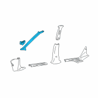 OEM 2007 Kia Optima Trim Assembly-Front Pillar Diagram - 858102G200QW